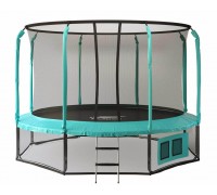 Батут с защитной сеткой Space Green 12FT