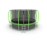 EVO JUMP Cosmo 16ft (Green) Батут с внутренней сеткой и лестницей, диаметр 16ft (зеленый)