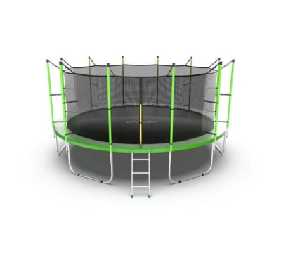 EVO JUMP Internal 16ft (Green) Батут с внутренней сеткой и лестницей, диаметр 16ft (зеленый)